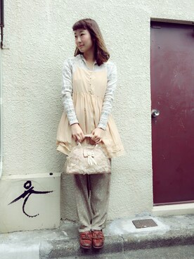 「アイテム（キャミソール）」を使った、JuRianさん（レディース・165cm・10代）の冬コーディネート