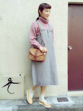 「アイテム（ワンピース/ドレス）」を使った、JuRianさん（レディース・165cm・10代）の冬コーディネート