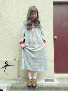 「アイテム（ワンピース/ドレス）」を使った、JuRianさん（レディース・156cm・10代）の春コーディネート