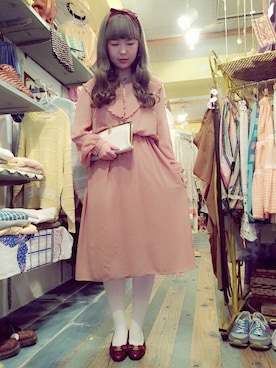 「アイテム（パンプス）」を使った、JuRianさん（レディース・155cm・10代）の春コーディネート