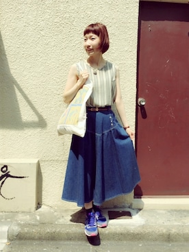 「アイテム（その他トップス）」を使った、JuRianさん（レディース・150cm）の夏コーディネート