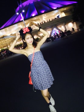 「Abercrombie&Fitch（アバークロンビーアンドフィッチ）のアイテム（ワンピース）」を使った、ruriko kuboさん（レディース・160cm）の夏コーディネート