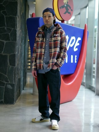 A BATHING APE チェック柄シャツ A BATHING APE - A・BATHING APE 希少ユニオンジャックタグ