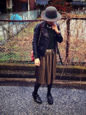 「OMEGA（オメガ）のアイテム（アナログ腕時計）」を使った、ayumi☺︎さん（レディース・157cm）の冬コーディネート