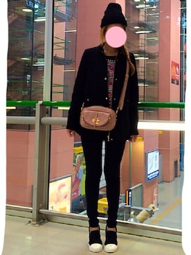 「Marc by Marc Jacobs（マークバイマークジェイコブス）のアイテム（スニーカー）」を使った、ayumi☺︎さん（レディース・157cm）の冬コーディネート