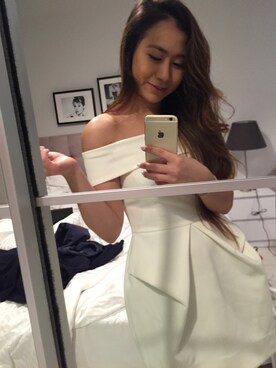 「AQ/AQ（エーキューエキュー）のアイテム」を使った、Jennifer Hungさん（レディース・160cm）の春コーディネート