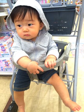 「お買い物」｜「アイテム（パーカー）」を使った、Ⓜ︎ℹ︎Oさん（キッズ・80cm）の秋コーディネート
