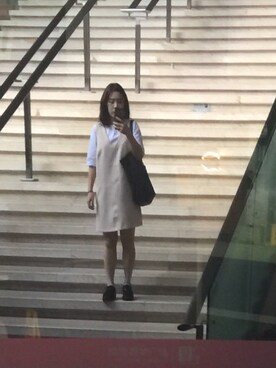 「New look（ニュールック）のアイテム（チュニック）」を使った、Bello_lleeyoさん（レディース・155cm）の夏コーディネート