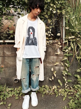 「w closet（ダブルクローゼット）のアイテム（その他アウター）」を使った、モリさん（メンズ・165cm）の夏コーディネート