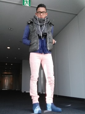 「TATRAS」｜「アイテム（ダウンベスト）」を使った、shusuke otaさん（メンズ・174cm）の冬コーディネート