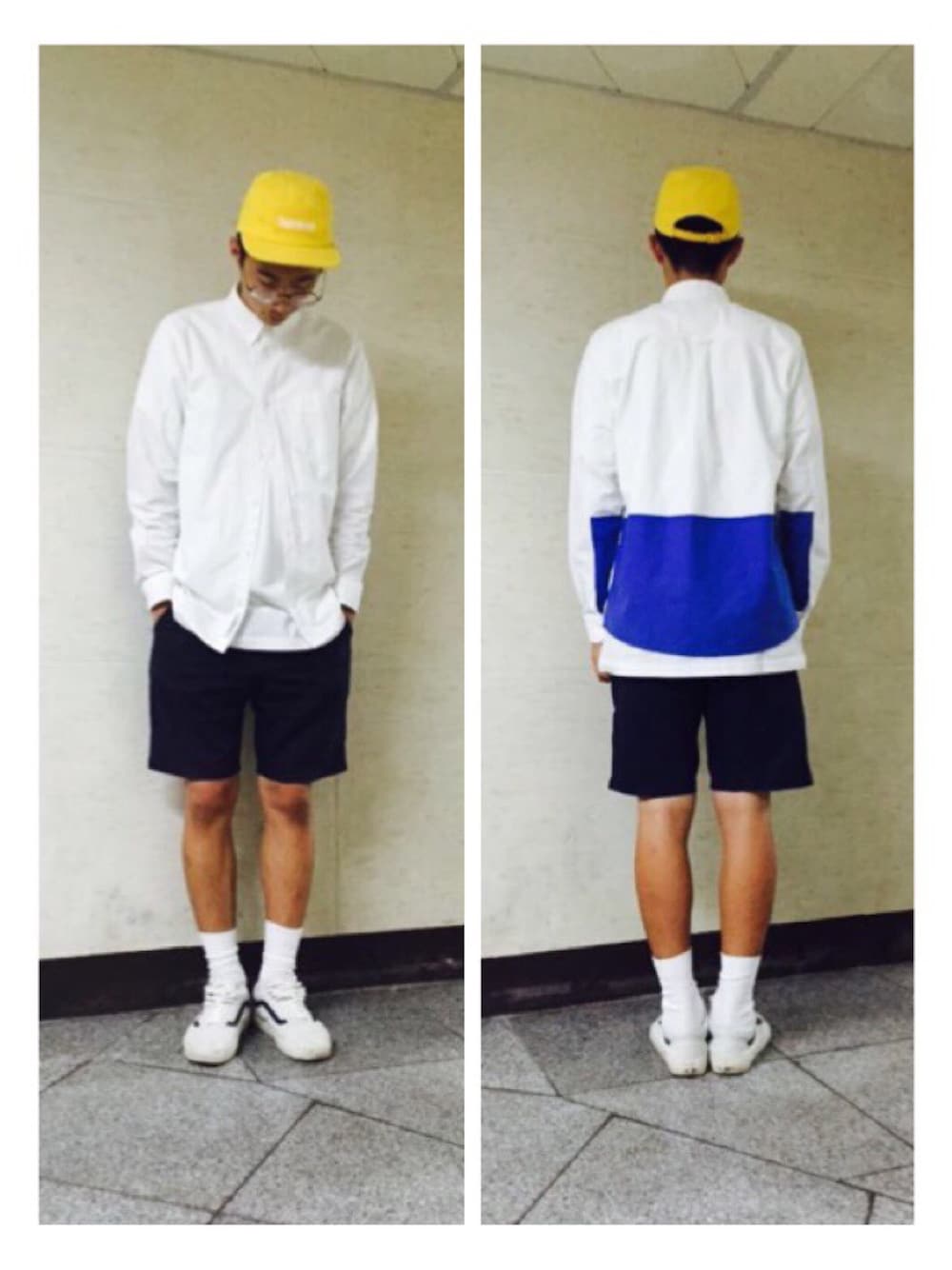 「supreme、Supreme(シュプリーム)、carhartt、Carhartt WIP(Carhartt WIP)、VANS、fall、autumn、shirts、campcap」｜「Supreme のアイテム（キャップ、イエロー系）」を使った、teekeiさん（メンズ・181cm）の秋コーディネートの1枚目の写真