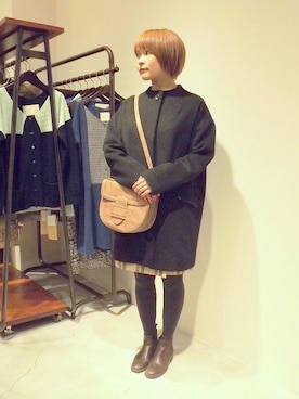 「NOMBRE IMPAIR（ノンブルアンペール）のアイテム（その他アウター）」を使った、suu.さん（レディース・152cm）の冬コーディネート