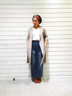 「FIL DE FER（フィルデフェール）のアイテム（その他アウター）」を使った、suu.さん（レディース・152cm）の春コーディネート