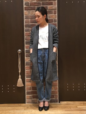 「NOMBRE IMPAIR（ノンブルアンペール）のアイテム（その他アウター）」を使った、suu.さん（レディース・152cm）の秋コーディネート
