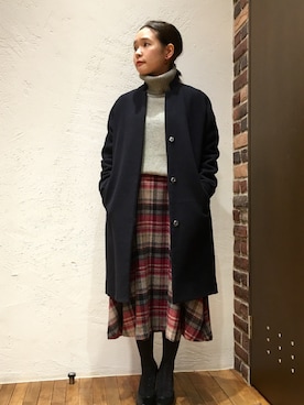 「NOMBRE IMPAIR（ノンブルアンペール）のアイテム（その他アウター）」を使った、suu.さん（レディース・152cm）の冬コーディネート