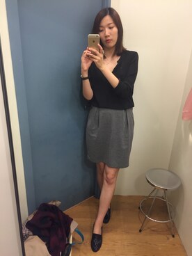 「LOWRYS FARM」｜「アイテム（口紅/リップティント/グロス）」を使った、Weiさん（レディース・168cm）の秋コーディネート