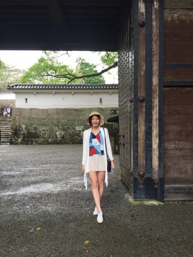 「travel」｜「アイテム（カーゴパンツ）」を使った、Weiさん（レディース・168cm）の秋コーディネート