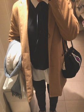 「AMERICAN EAGLE OUTFITTERS（アメリカン・イーグル・アウトフィッターズ）のアイテム（シャツ/ブラウス）」を使った、yuuuさん（レディース・161cm）の秋コーディネート