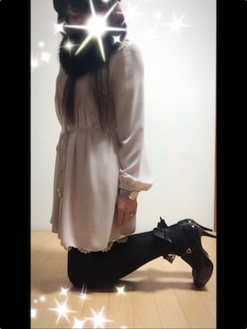「ヒール×靴下」｜「アイテム（その他）」を使った、♡chiecolate♡さん（レディース・164cm）の冬コーディネート