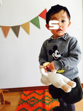 「キッズレギンス部」｜「アイテム（その他）」を使った、♡SO♤さん（キッズ・90cm）の冬コーディネート
