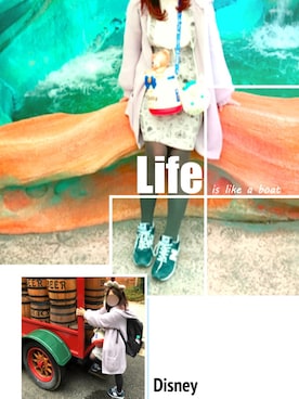 「LA BELLE ETUDE（ラベルエチュード）のアイテム（カーディガン/ボレロ）」を使った、saechiさん（レディース・144cm）の秋コーディネート