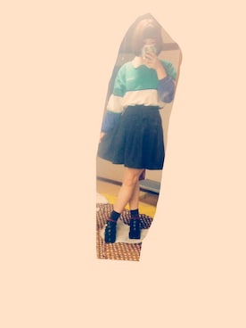「個性的 古着」｜「アイテム（トップス）」を使った、華恋さん（レディース・173cm）の秋コーディネート