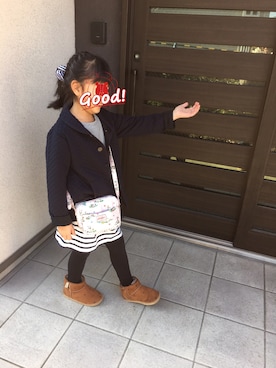 「フェリシモ（フェリシモ）のアイテム（その他アウター）」を使った、soaise☆さん（キッズ・126cm）の冬コーディネート