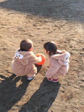 「1歳児」｜「アイテム（その他）」を使った、cocoさん（キッズ・70cm）の冬コーディネート