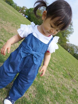 「1歳6ヶ月」｜「アイテム（オールインワン・サロペット）」を使った、cocoさん（キッズ・70cm）の春コーディネート