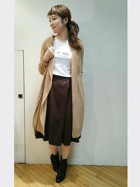「ecruefil（エクリュフィル）のアイテム」を使った、kettyさん（レディース・158cm）の秋コーディネート