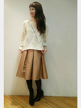 「ecruefil（エクリュフィル）のアイテム」を使った、kettyさん（レディース・158cm）の秋コーディネート