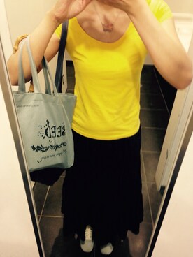 「IMAGE（イマージュ）のアイテム（スカート）」を使った、かのさん（レディース・167cm）の夏コーディネート