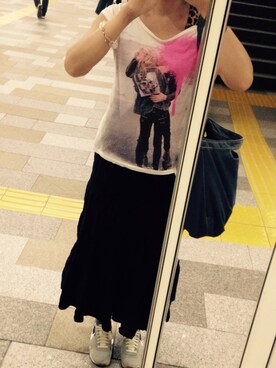 「IMAGE（イマージュ）のアイテム（スカート）」を使った、かのさん（レディース・167cm）の夏コーディネート