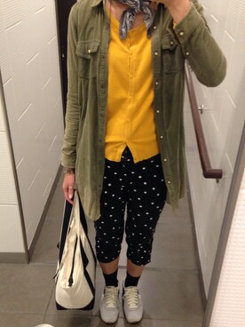 「H&M DIVIDED（エイチアンドエム　ディヴァイデッド）のアイテム（リング）」を使った、かのさん（レディース・167cm）の秋コーディネート