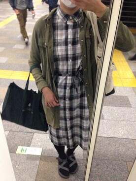 「H&M DIVIDED（エイチアンドエム　ディヴァイデッド）のアイテム（リング）」を使った、かのさん（レディース・167cm）の秋コーディネート