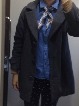 「H&M DIVIDED（エイチアンドエム　ディヴァイデッド）のアイテム（リング）」を使った、かのさん（レディース・167cm）の冬コーディネート