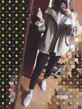 「NICE CLAUP（ナイスクラップ）のアイテム（ナイロンジャケット）」を使った、小美久さん（レディース・165cm）の秋コーディネート