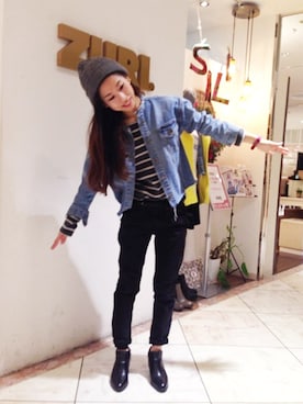 「DAZZLE（ダズル）のアイテム（ジャケット/アウター）」を使った、ZURI STAFFさん（レディース・158cm）の冬コーディネート