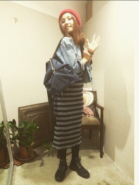 「DAZZLE（ダズル）のアイテム（ジャケット/アウター）」を使った、ZURI STAFFさん（レディース・163cm）の冬コーディネート