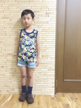 「ボタニカル」｜maccomaccoさん（キッズ・120cm）の夏コーディネート