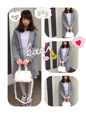 「オーガンジー」｜「アイテム（ダッフルコート）」を使った、やかかさん（レディース・159cm）の秋コーディネート