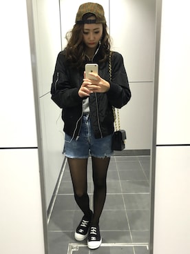 「chanel」｜「アイテム（ブルゾン）」を使った、saori_5826さん（レディース・160cm）の冬コーディネート