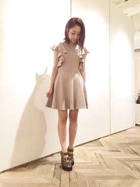 「snidel」｜「アイテム（ワンピース/ドレス）」を使った、misa onishiさん（レディース・156cm）の夏コーディネート