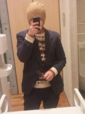 股間が「マイコー」さん（メンズ・173cm）の冬コーディネート