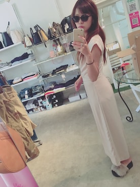 「アイテム（つなぎ/オールインワン、ベージュ系）」を使った、yuuさん（レディース・152cm）の冬コーディネート