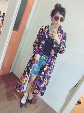 「EVRIS（エヴリス）のアイテム（シャツワンピース）」を使った、yuuさん（レディース・152cm）の冬コーディネート