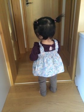 「アイテム（タンクトップ、ブルー系）」を使った、fuji_miさん（レディース・154cm）の春コーディネート