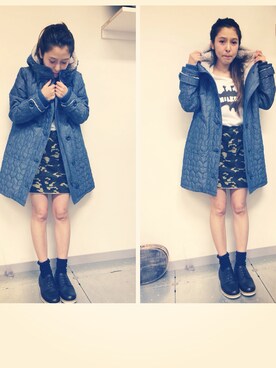 「MILKFED.（ミルクフェド）のアイテム（その他アウター）」を使った、MILKFED.OFFICEさん（レディース・156cm）の秋コーディネート