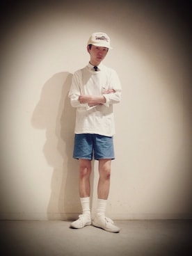 「膝上ショーツ」｜「アイテム（フォーマルスーツ/小物）」を使った、Tomohiro Yajimaさん（メンズ・173cm）の夏コーディネート