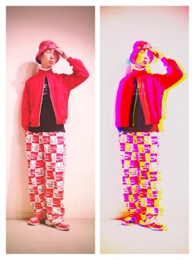 「Coca Cola（コカコーラ）のアイテム（ジャケット/アウター）」を使った、Tomohiro Yajimaさん（メンズ・173cm）の秋コーディネート